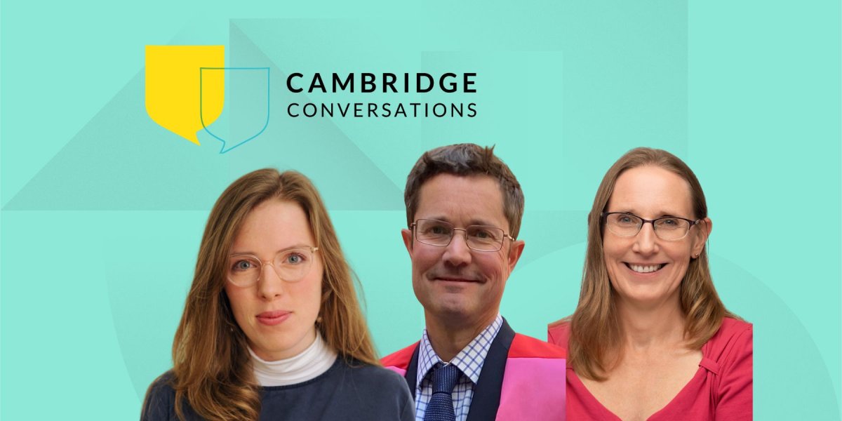 The head and shoulder shots of three people, two women and one man, with the text 'Unlocking brighter futures'