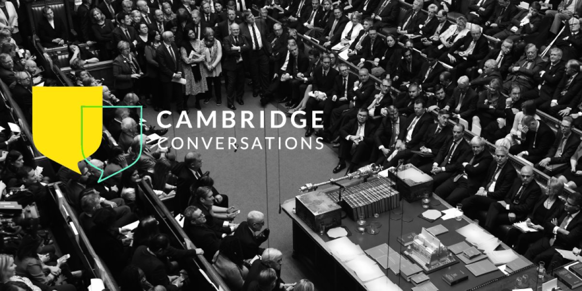 House of Commons with Cambridge Conversations logo