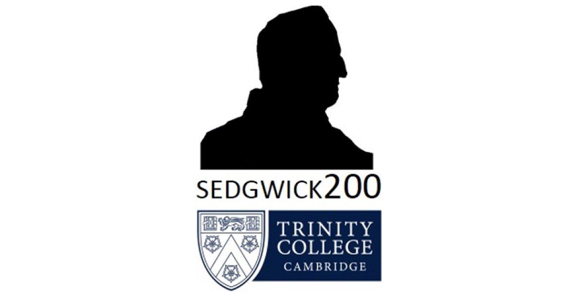 Sedgwick 200 logo and Trinity Collegee, Cambridge, logo
