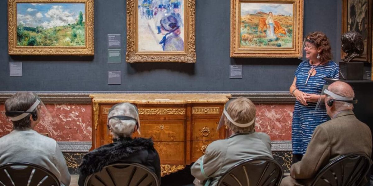 pictures hanging in the gallery in the Fitzwilliam Museum