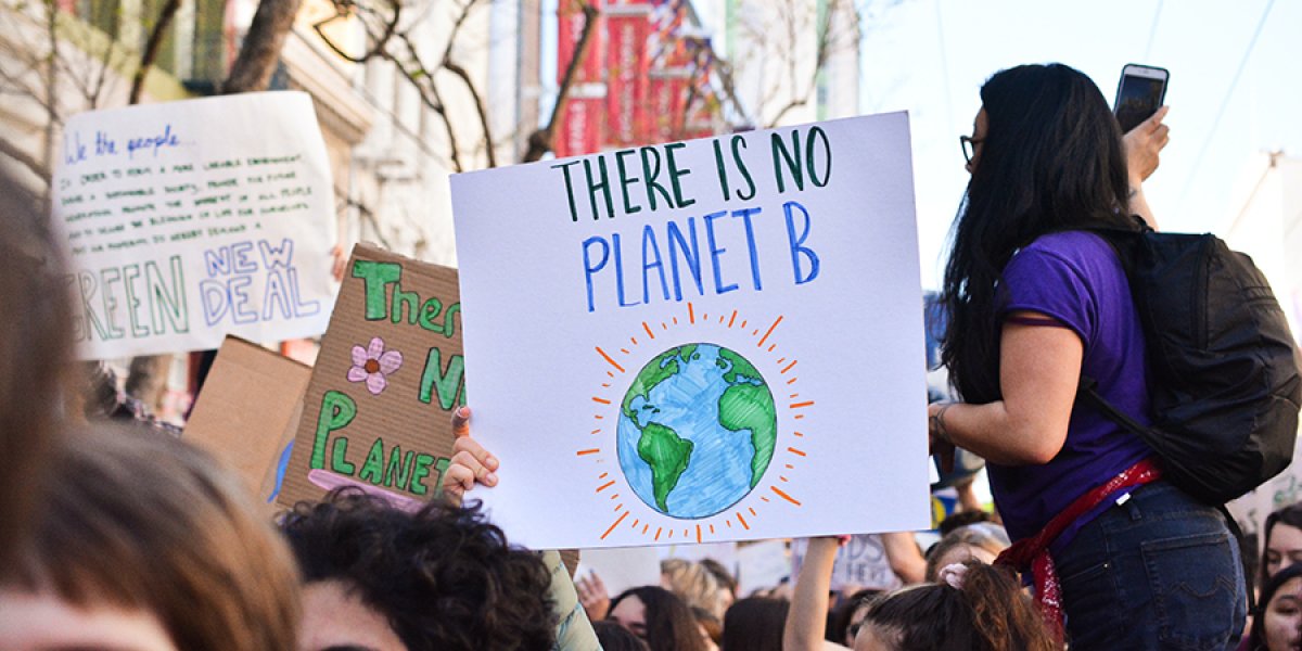 Image of a climate change protest