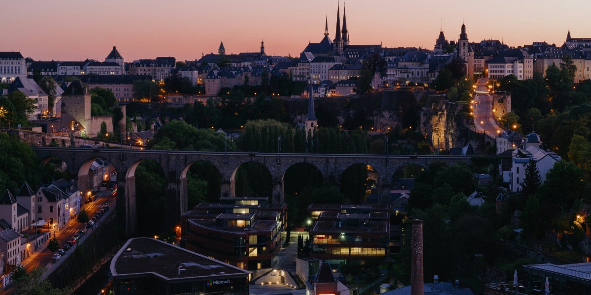 Luxembourg City at night