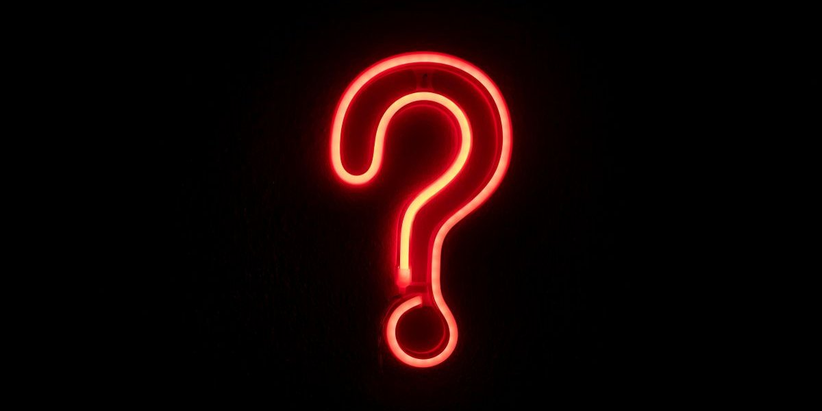 Neon question mark