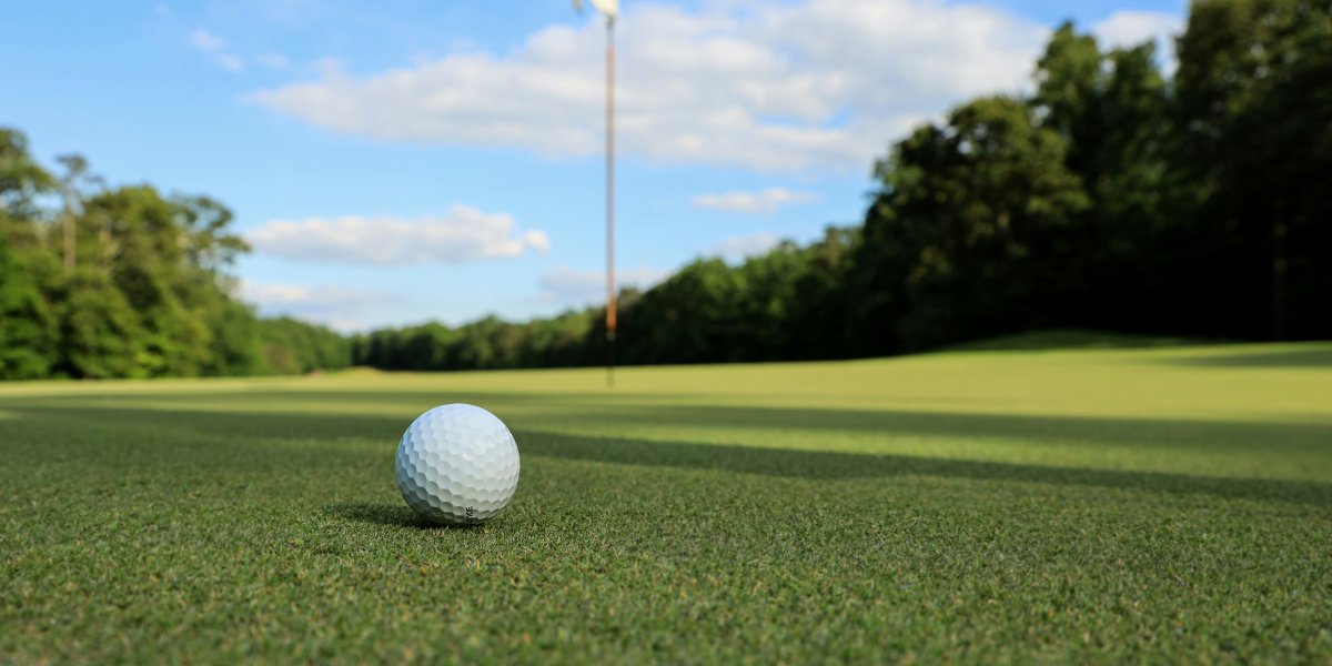 Golf ball on range
