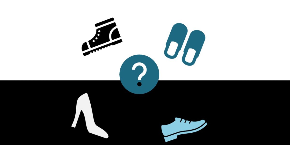 Infographic of different shoes