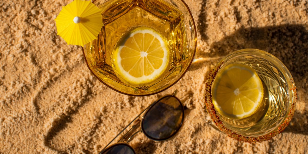 Drinks on the beach