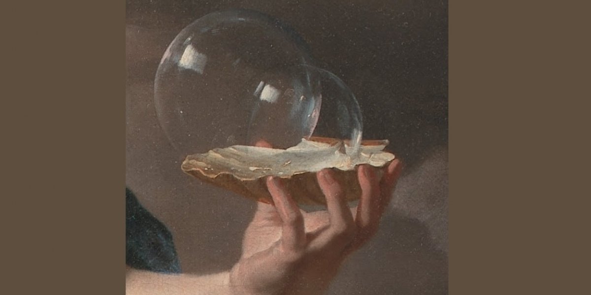 classical image of a bubble on a shell