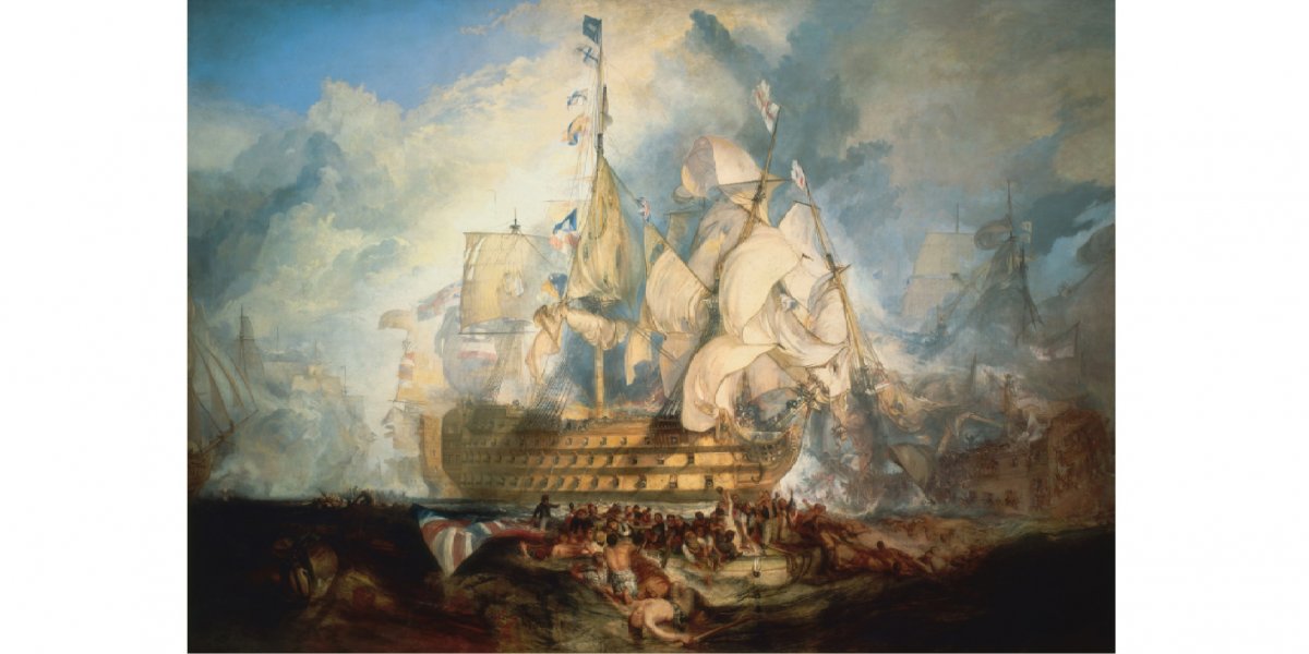 Turner the battle of Trafalgar 