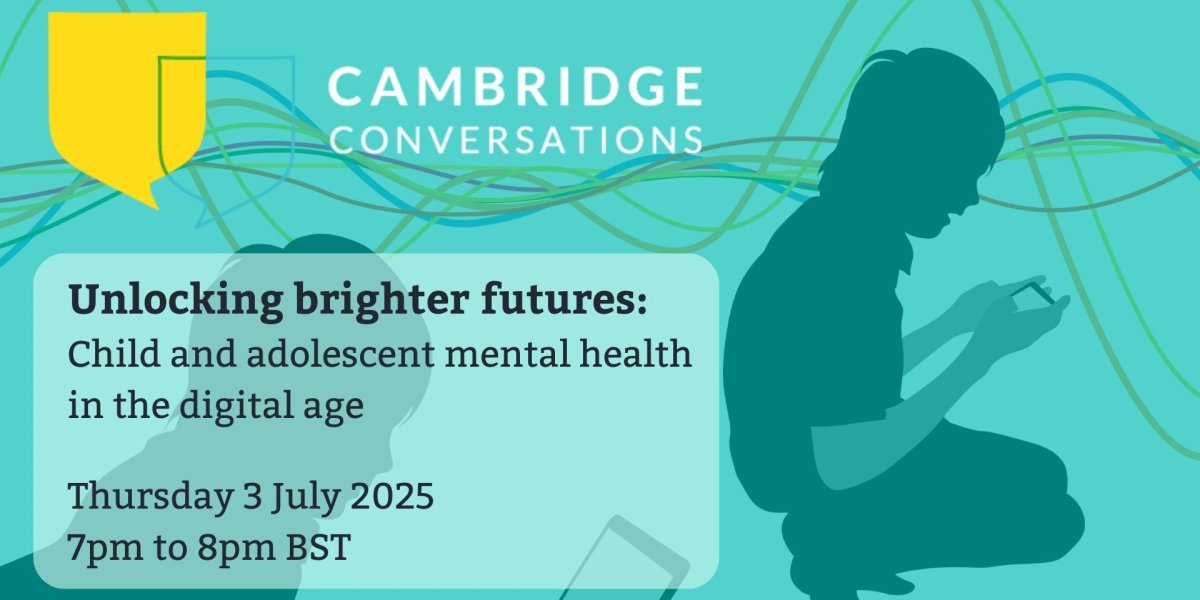 an image used to market an online event about children and adolescant mental health 