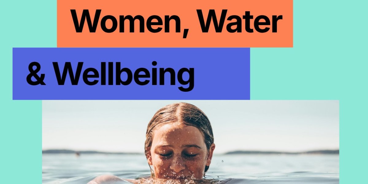 Woman swimming in water