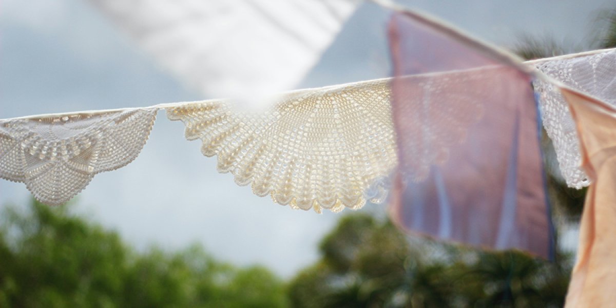 Image of bunting in the garden
