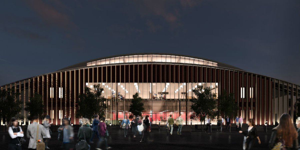 Sports Centre at night