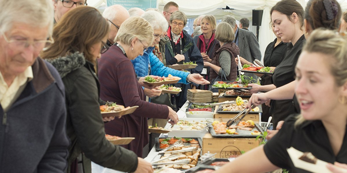 lunch being served at the Alumni Centre
