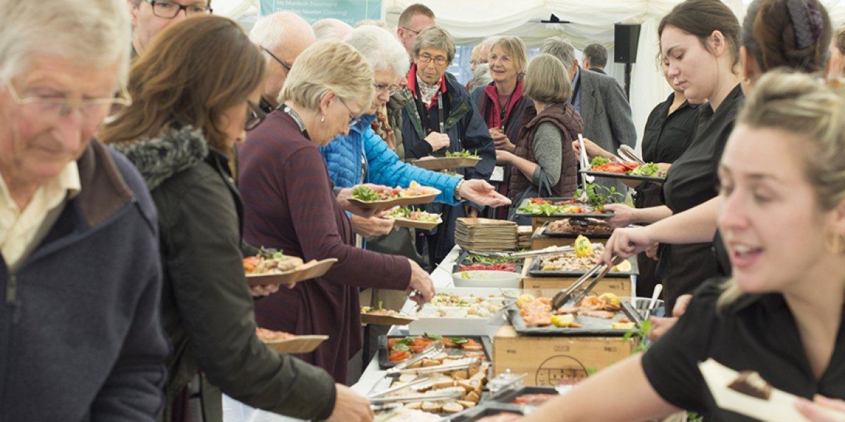 lunch being served at the Festival Centre