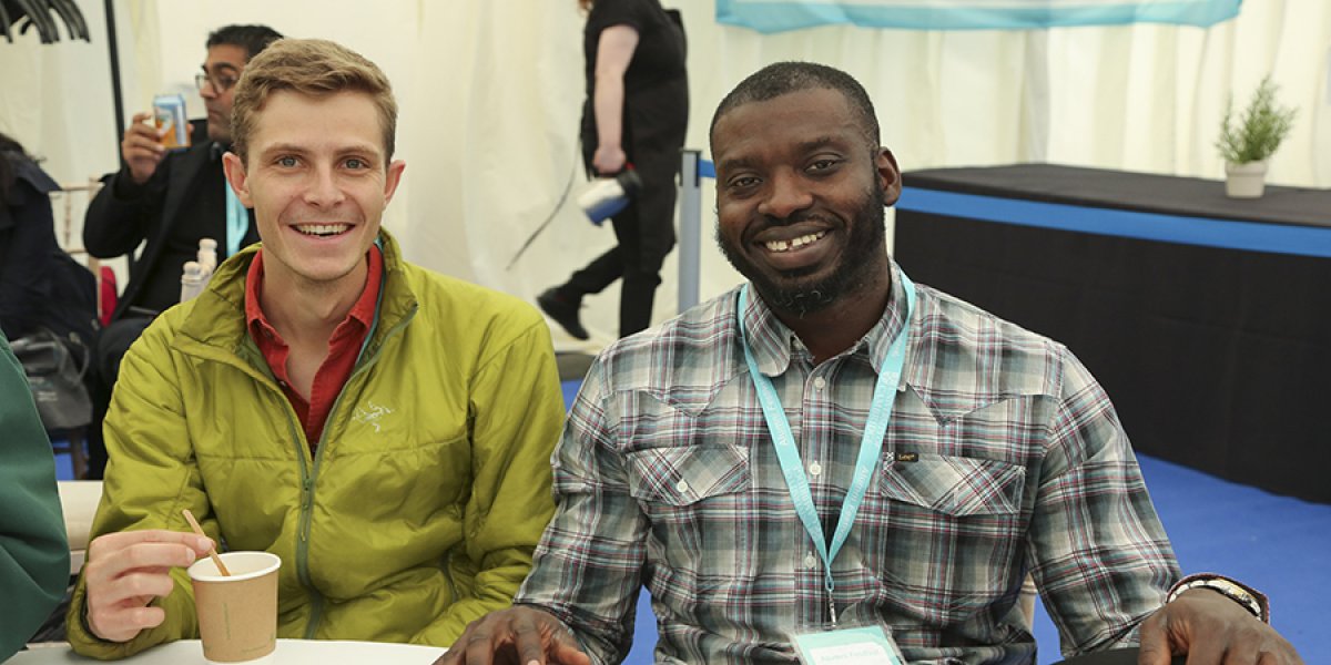 Alumni Festival attendees in the Festival Hub