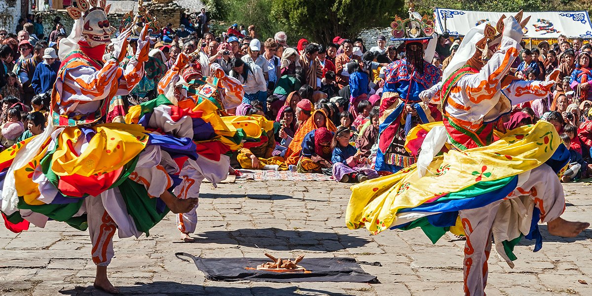 Dancers at Bumtang Festival