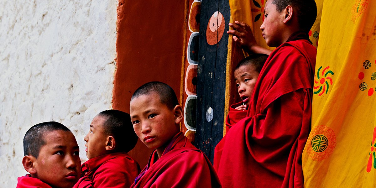 Young Bhutan monks