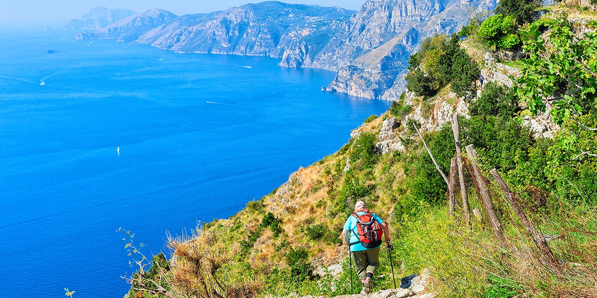 Pathway along the Amalfi Coast