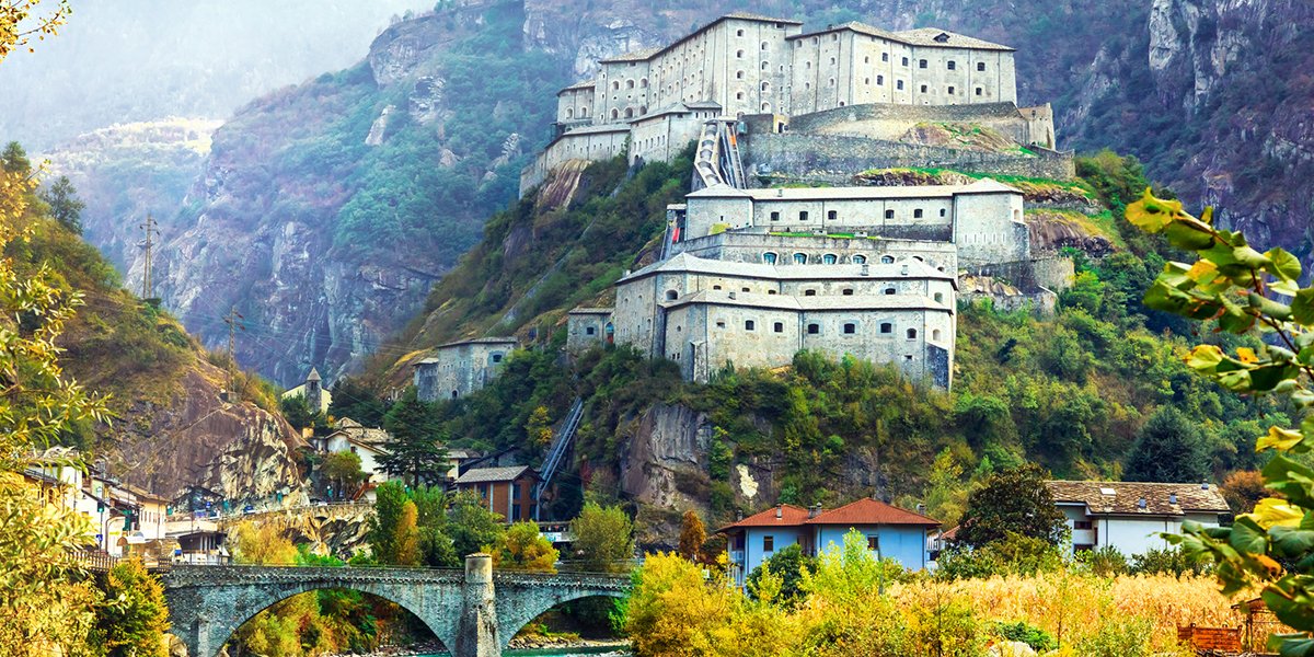 Aosta valley bard fortress