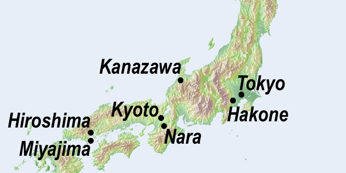 Map of south japan