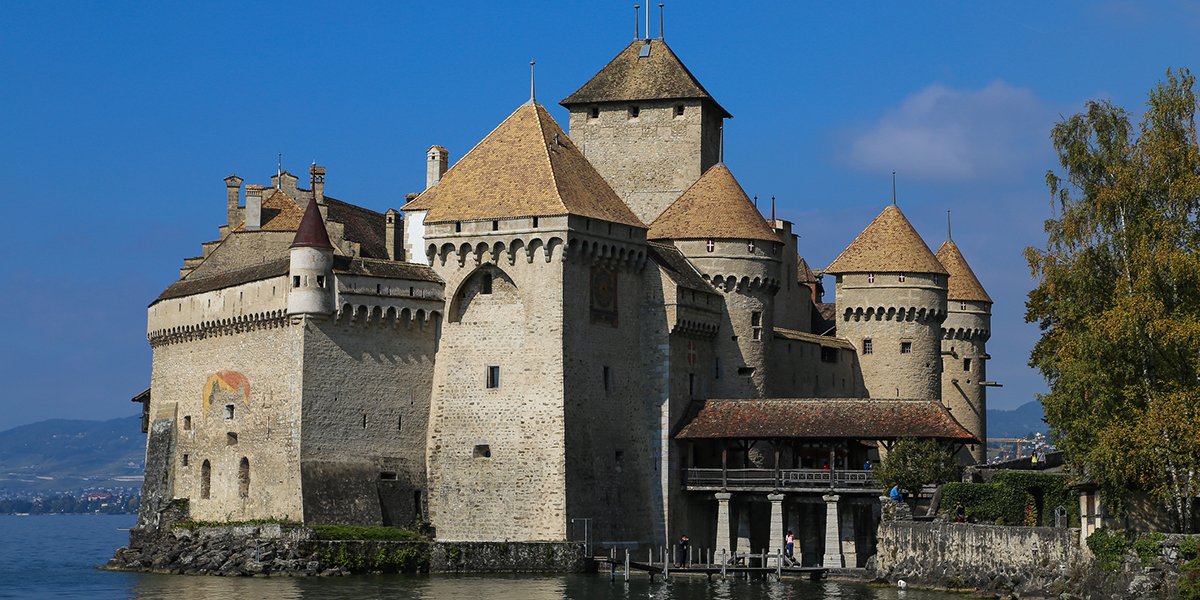 Lake geneva chillon castle
