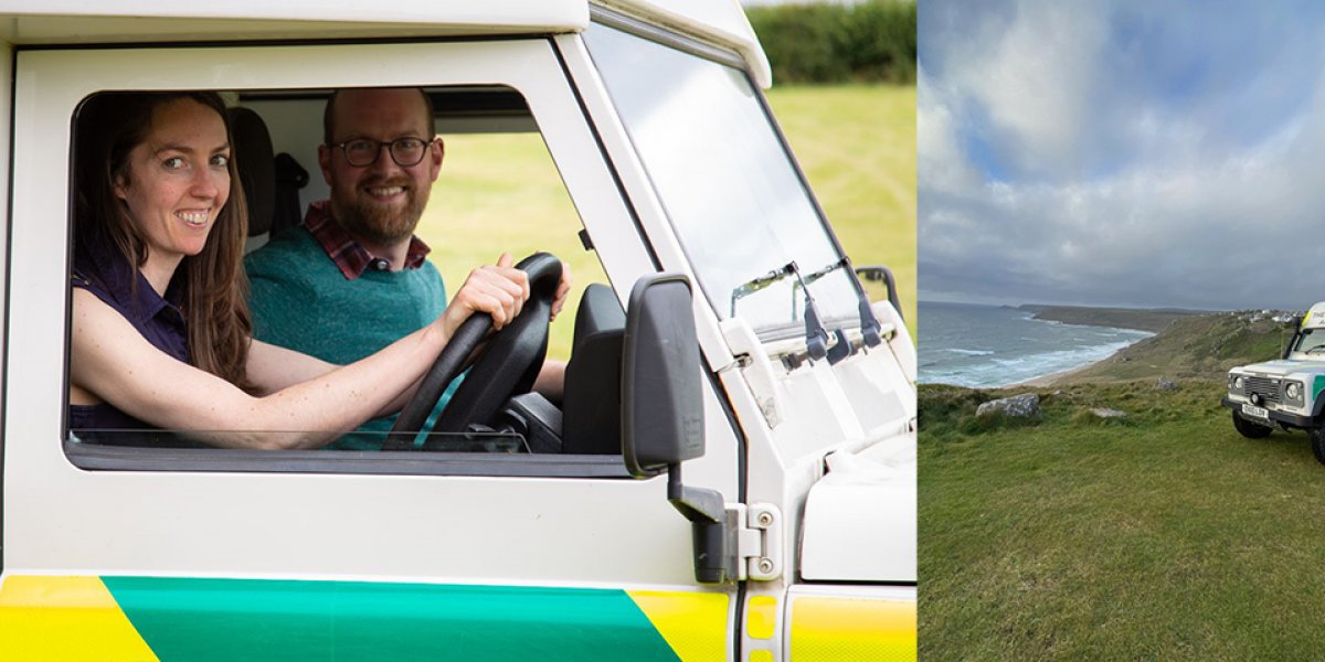 Rachel and Lawrence test out their off-road ambulance.