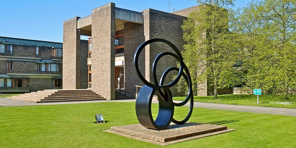 Nigel Hall sculpture at Churchill College 