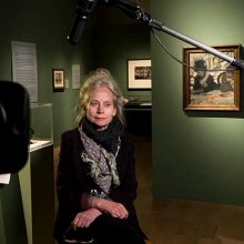 Curator Jane Munro during filming at the exhibition - credit: Exhibitions On Screen