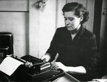 Doris Lessing young typing