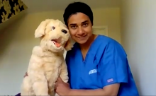 Dynatra Subasinghe with toy dog