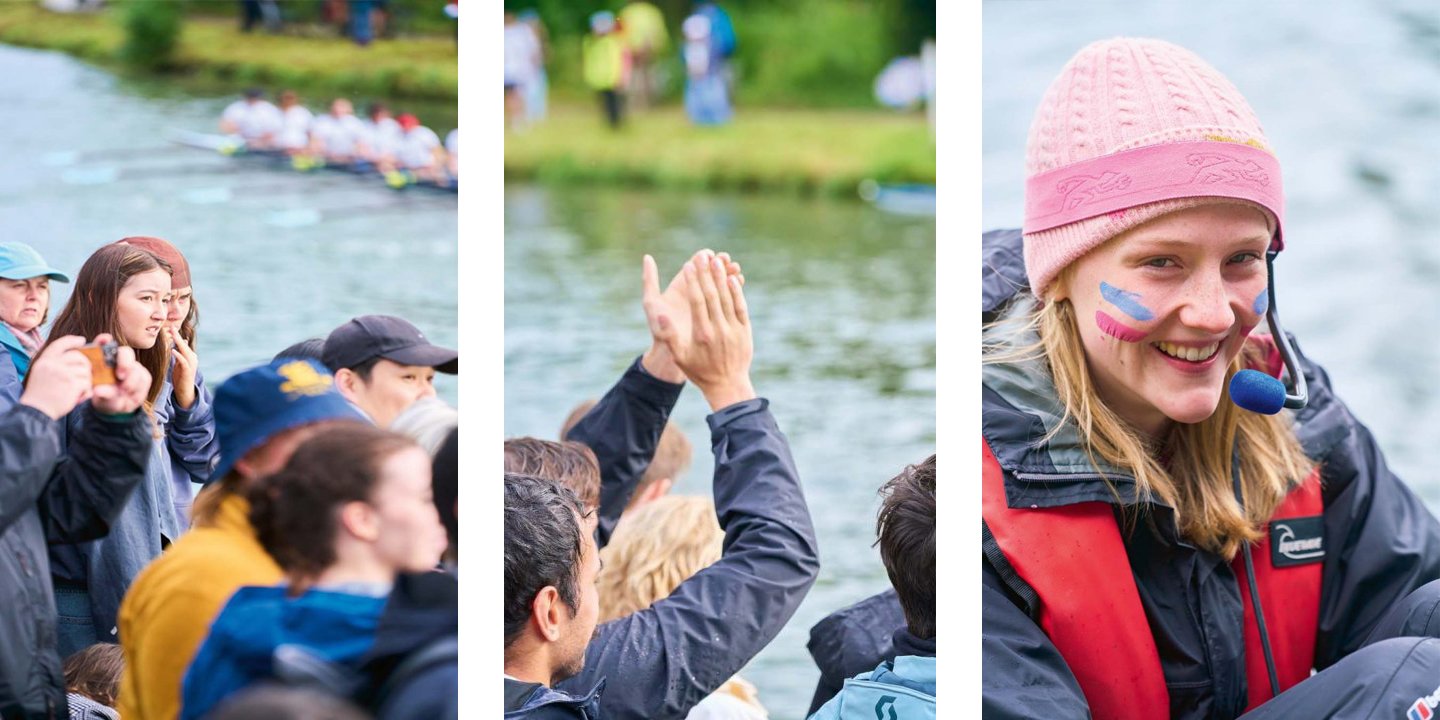 Spectators watching the boats