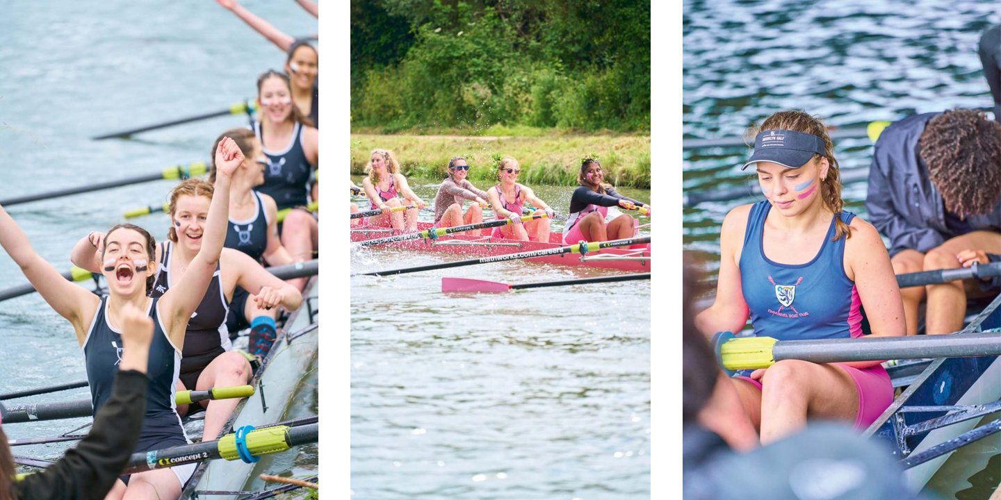 Students in boats