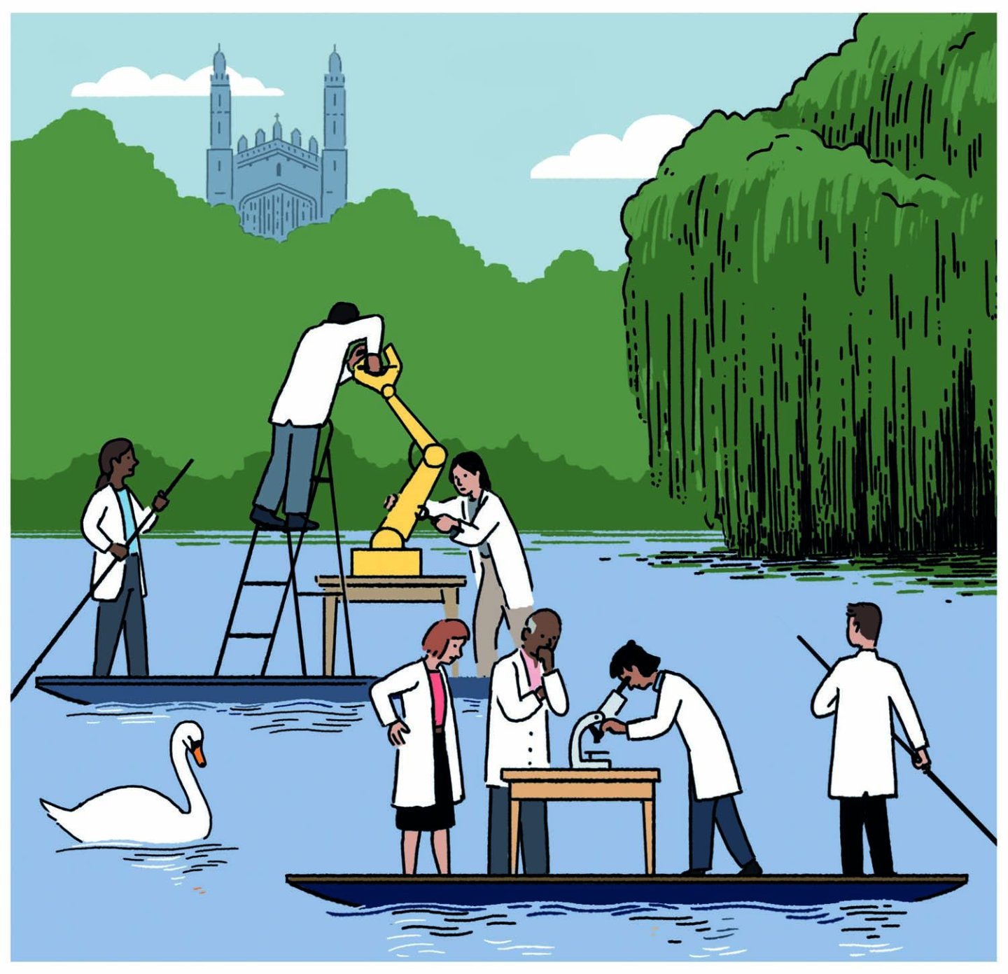 Scientists on punts