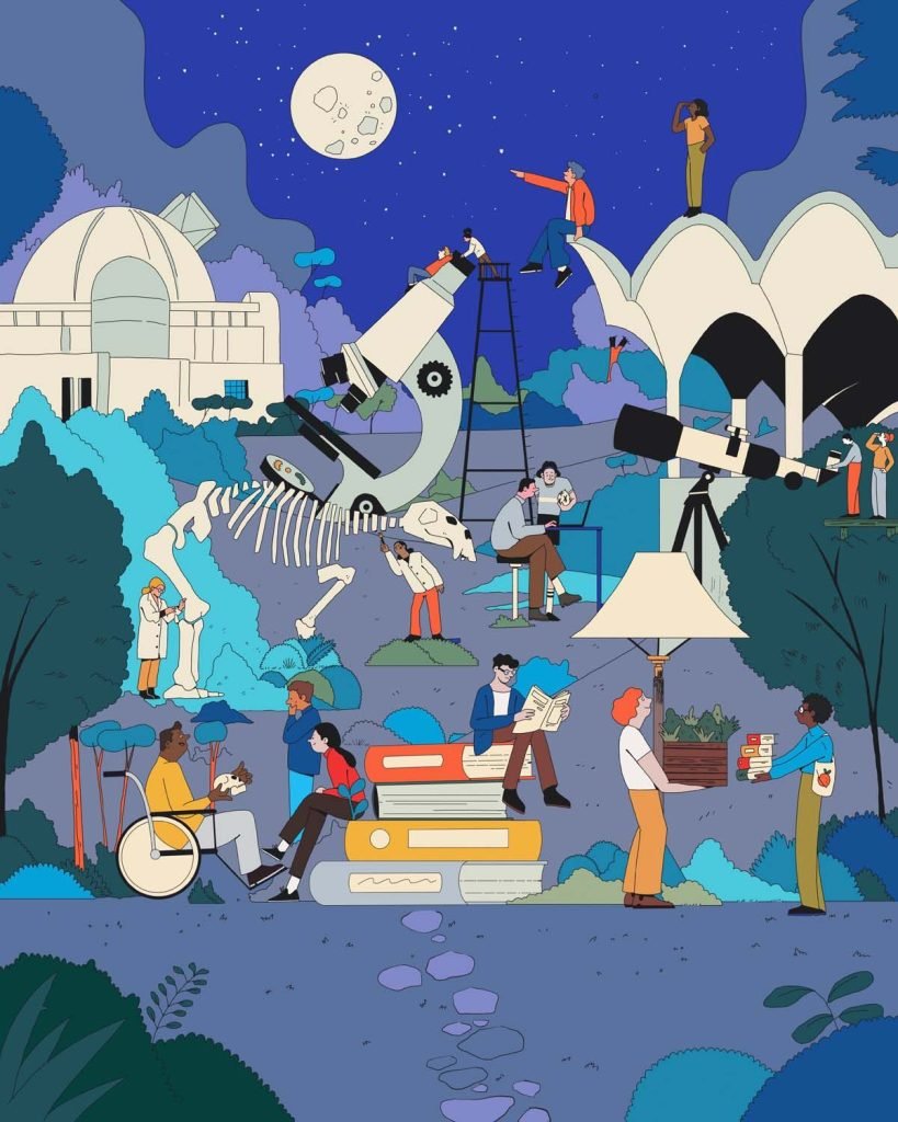 Artist impression of activities in Cambridge