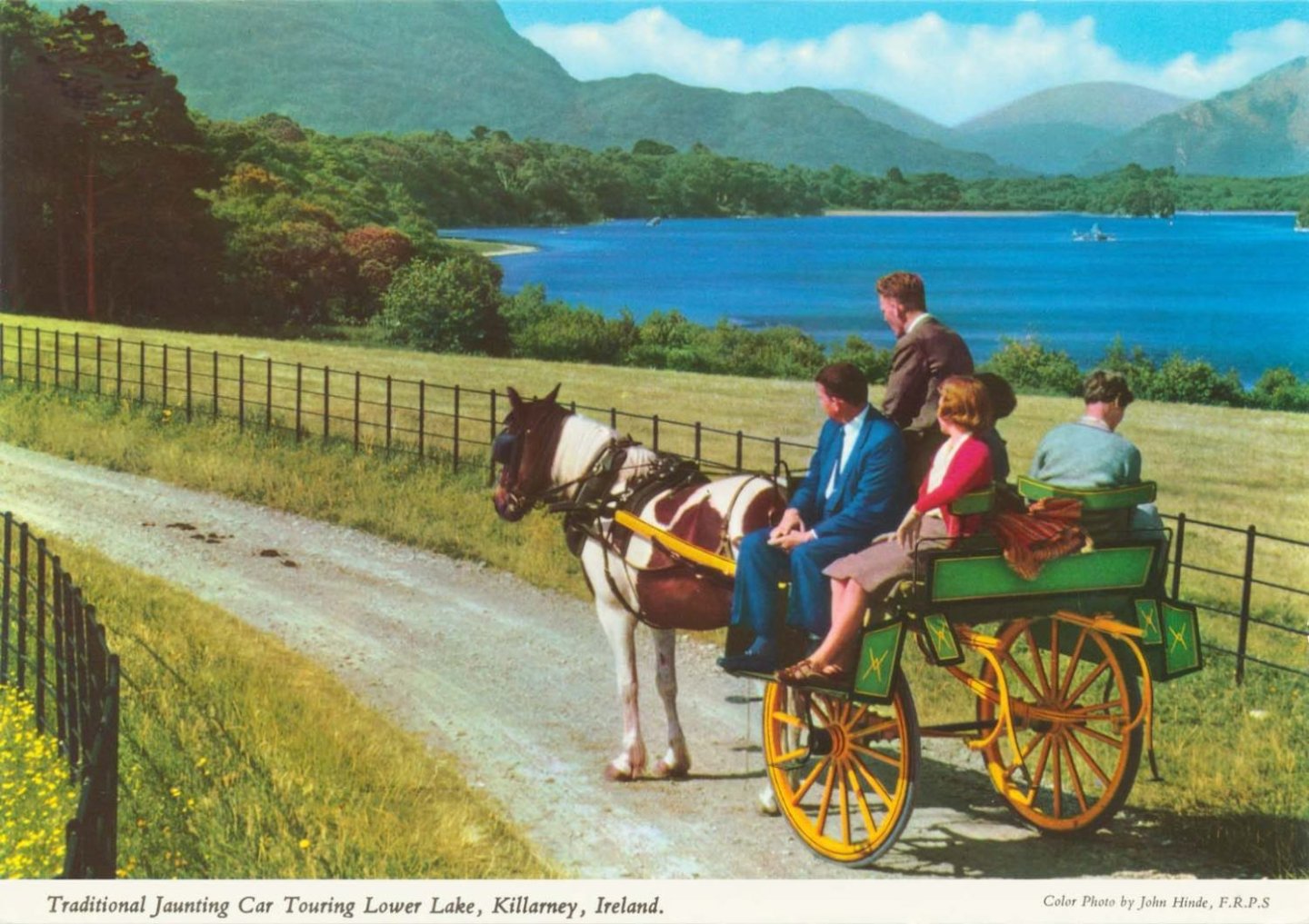 Old fashioned postcard of rural Irish scene