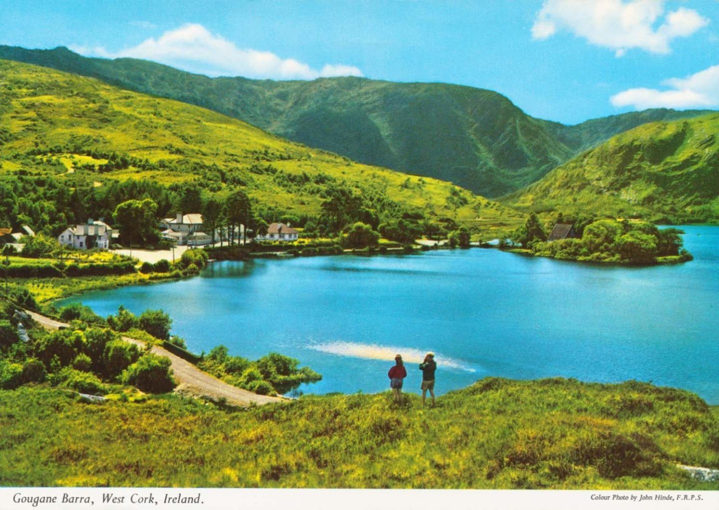 Old fashioned postcard of rural Irish scene