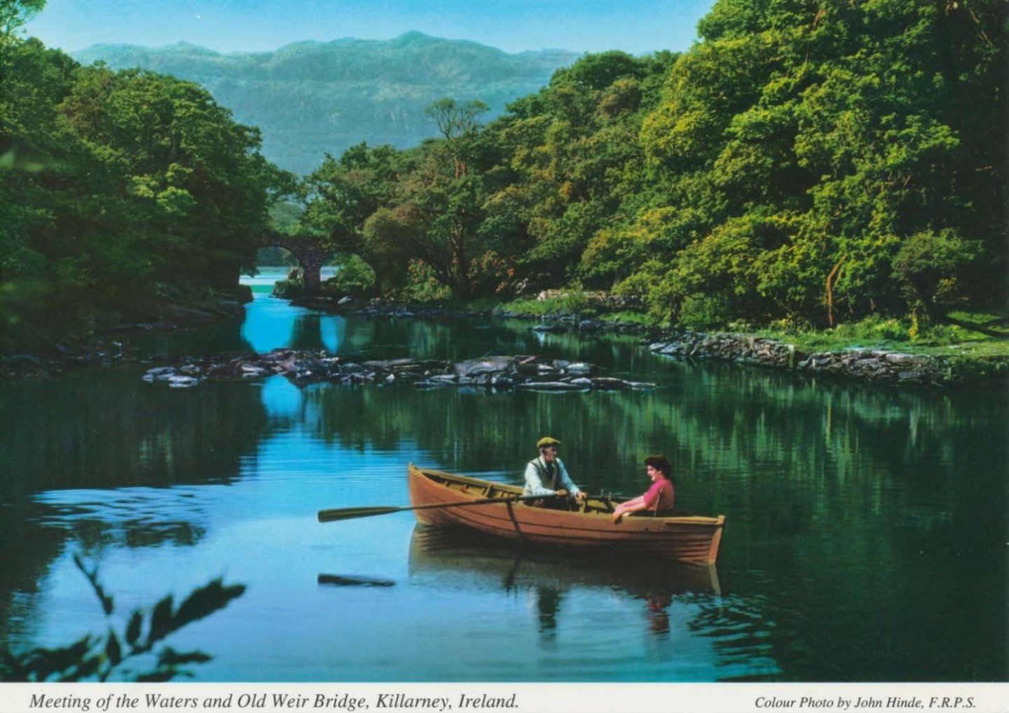 Old fashioned postcard of rural Irish scene