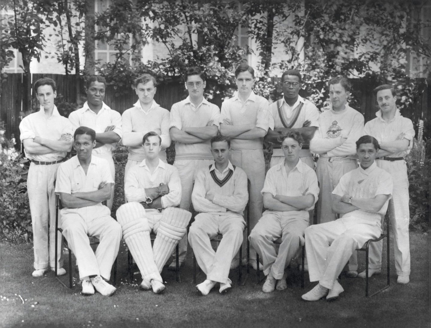 London School of Economics cricket team in Cambridge, 1944.