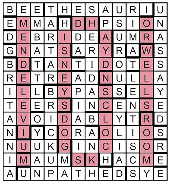 Crossword solution